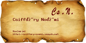Csiffáry Noémi névjegykártya