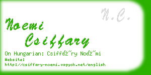 noemi csiffary business card